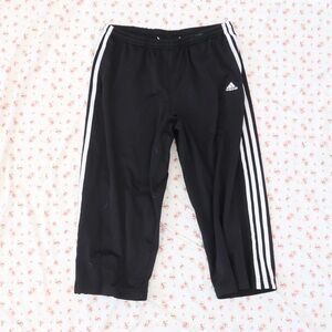 Adidas Y2K Track Capris Black White Stripes L